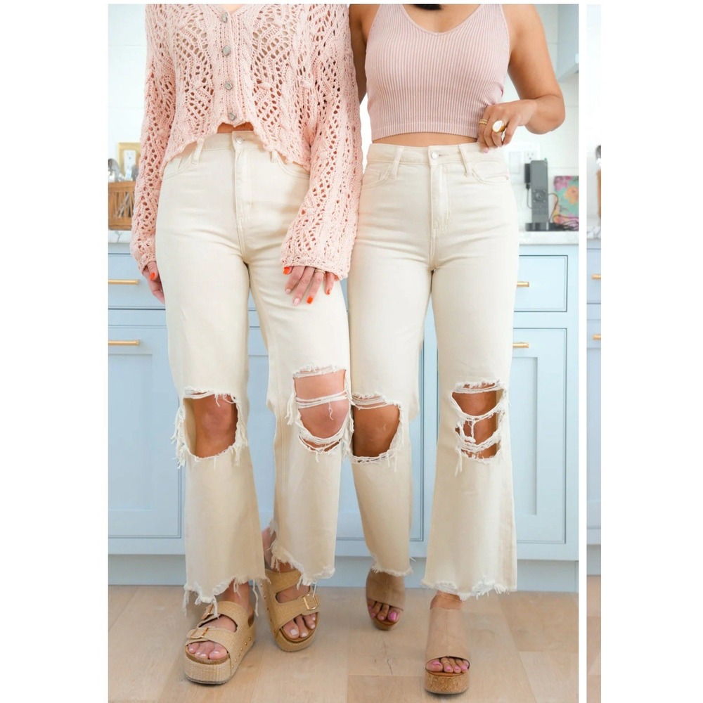 Vervet Blushing 90's Vintage Ankle Straight Leg 100% Cotton Denim Size 11/30‎